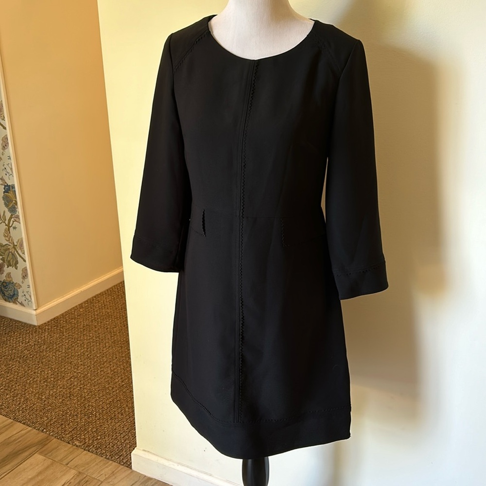 BOGO Banana Republic Black Shift Dress with Scallop Detail - Picture 4 of 9